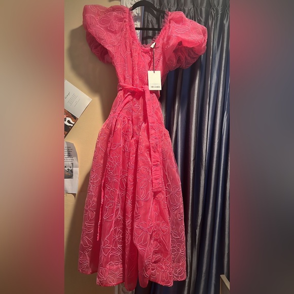 Aje Evangeline cornelli midi dress in pink - Picture 11 of 14